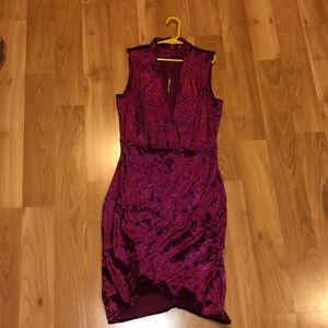 Magenta Velvet Dress